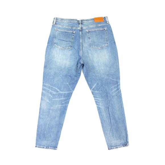 Lucky Brand Jeans Womens Size 18/34R Blue Drew Mom Taper Embroidered Butterfly - Picture 9 of 13